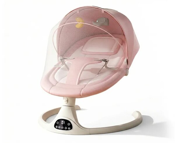 Rockybaby™ Elektromos, Távirányítós Babahinta, Rózsaszín