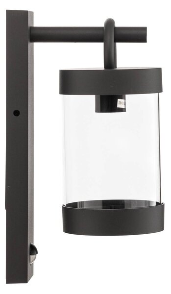 Trio Lighting Sambesi kültéri falilámpa, mozgásérzékelő, antr., Fekete, Alumínium, Modern