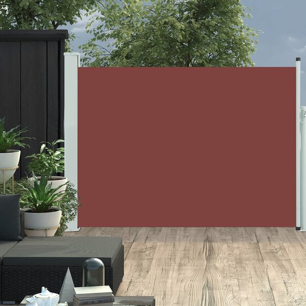 VidaXL barna behúzható oldalsó teraszi napellenző 100 x 500 cm