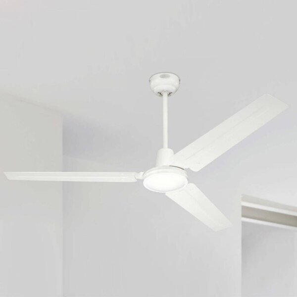 Westinghouse ipari mennyezeti ventilátor, fehér, csendes, átmérő 142 cm, Fehér / opál, Nappali / Étkező