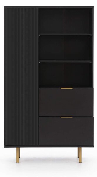 NUBIA NB-04 polcos szekrény - fekete