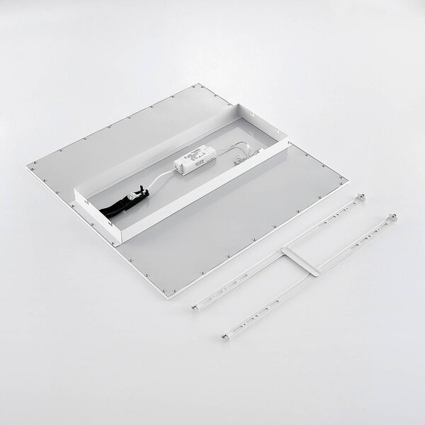 Lindby LED panel Quais, 60 x cm, fehér, alumínium, 4,000K, Fehér / opál, Konyha, Alumínium, Modern