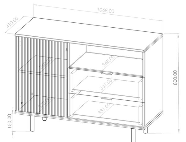 NUBIA NB-01 komód - bézs