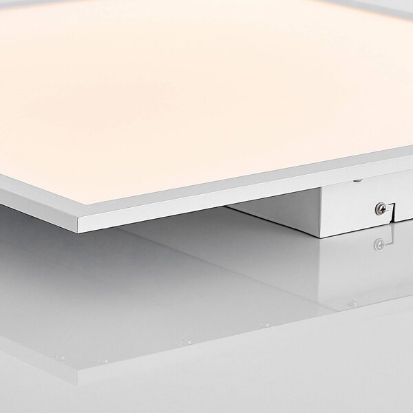 Lindby LED panel Quais, 60 x cm, fehér, alumínium, 4,000K, Fehér / opál, Konyha, Alumínium, Modern