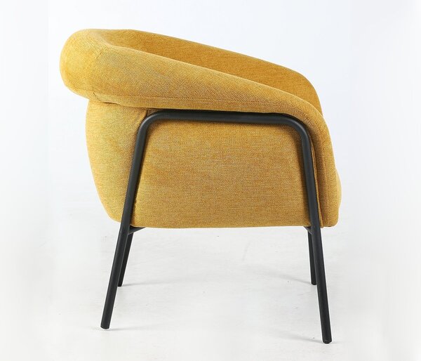 Design fotel CLOVER BREGO, mustár színű