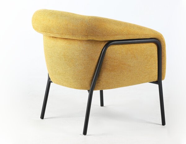 Design fotel CLOVER BREGO, mustár színű