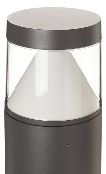 Lucande LED-es oszloplámpa Darja, antracit, fém, 100cm, IP54, Alu / szürke / cink, Alumínium, Modern