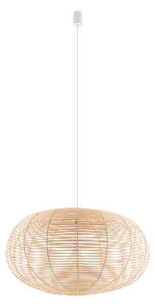 Rattan egyágú függesztett lámpa