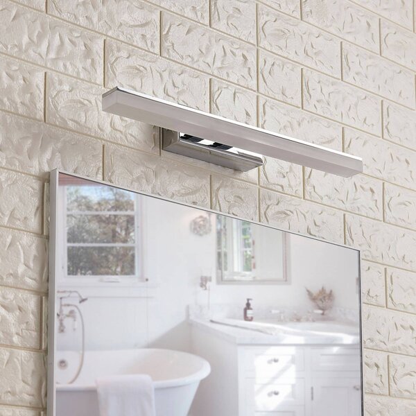 Lucande LED fürdőszoba fali lámpa Julie, 46cm, króm, fém, IP44, Fürdőszoba, Modern