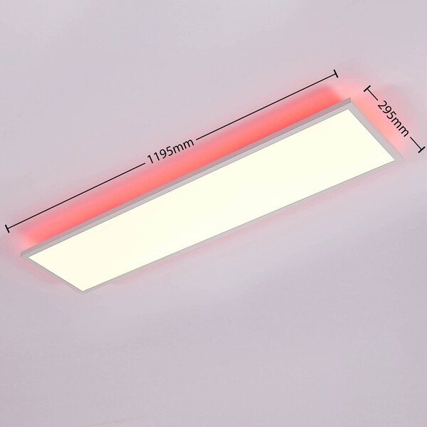 Arcchio LED panel Brenda, 120 x 30 cm, CCT, távvezérléssel, dimmelhető, Fehér / opál, Nappali / Étkező, Modern
