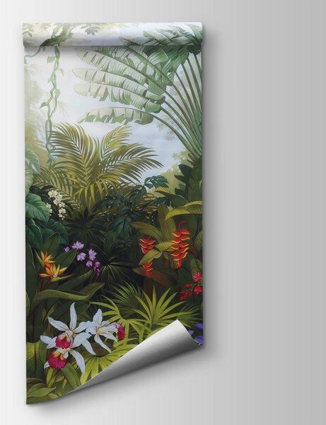 Fotótapéta Festmény egy erdő virágokkal, 3D fotótapéta, Népszerű fotótapéta, u02708 - Tapeko.hu