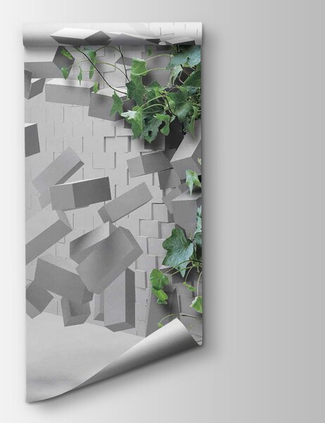 Fotótapéta A növény áttör egy falat, 3D fotótapéta, Népszerű fotótapéta, u22697 - Tapeko.hu