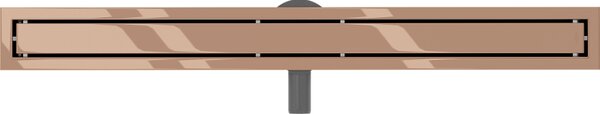 Mexen Flat 360°, lineáris padlólefolyó M13 90 cm, rozéarany, 1610090-40