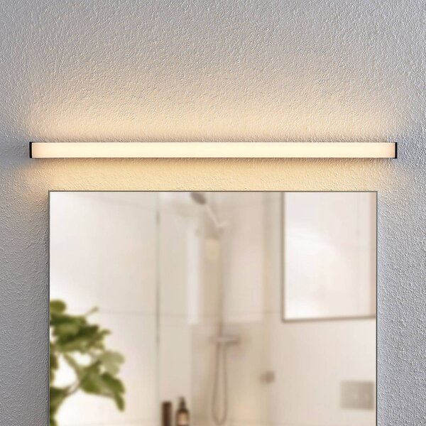 Lindby LED fürdőszoba fali lámpa Ulisan, 89 cm, fekete, szögletes, szögletes, Fekete, Fürdőszoba, Alumínium, Modern