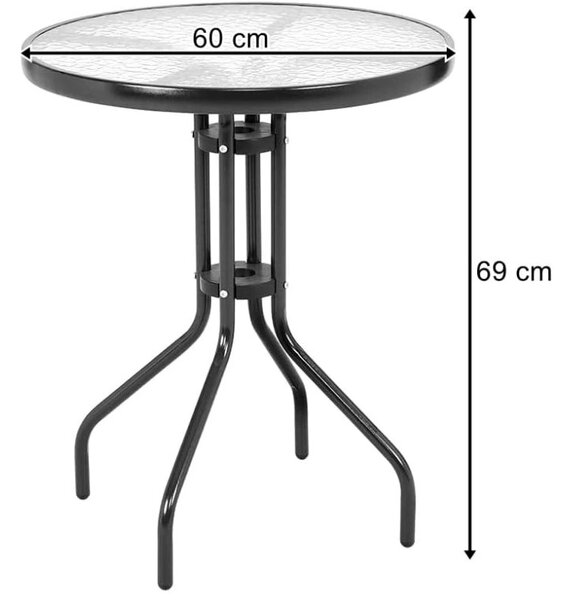 Kerti szett TREGO ISLAND - 2 szék és kerek asztal ø 60 cm, zöld