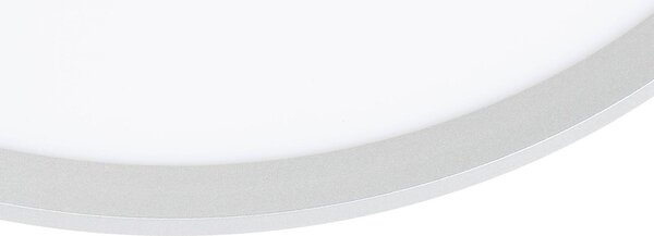 Lindby LED mennyezeti lámpa Narima, 4,000 K, Ø 50 cm, ezüst, Alu / szürke / cink, Konyha, Műanyag, Modern