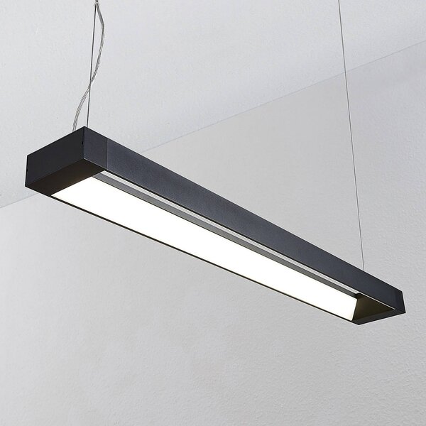 Arcchio LED-es függőlámpa Cuna, 92 cm, fekete, fém, Fekete, Dolgozószoba / Iroda, Alumínium, Modern