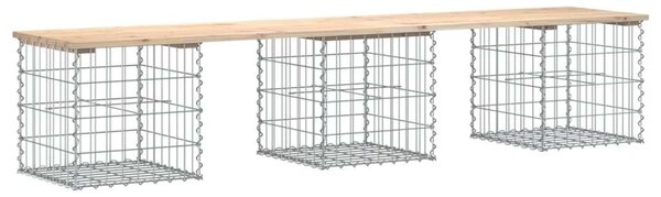Gabion Kerti Pad - Tömör Fenyőfa - 203x44x42 cm