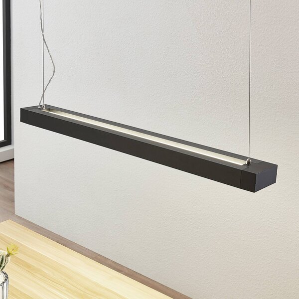 Arcchio LED-es függőlámpa Cuna, 92 cm, fekete, fém, Fekete, Dolgozószoba / Iroda, Alumínium, Modern