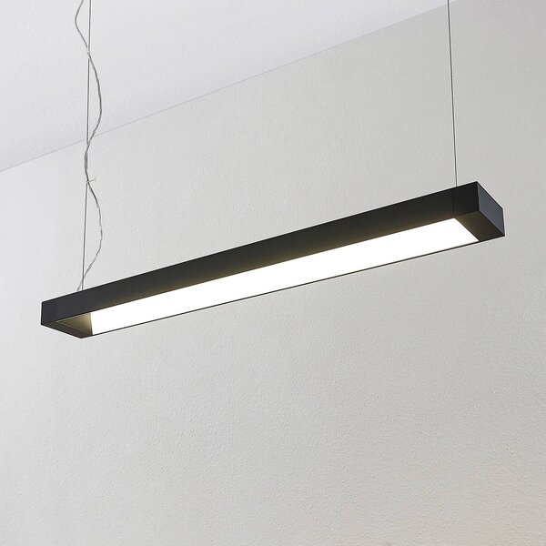 Arcchio LED-es függőlámpa Cuna, 92 cm, fekete, fém, Fekete, Dolgozószoba / Iroda, Alumínium, Modern