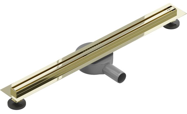 Mexen Flat 360° Slim zuhanylefolyó 50 cm, fényes arany, 1541050