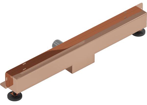 Mexen Flat Wall, 2 az 1-ben fali zuhanyfolyóka, 50 cm, rozéarany, 1630050