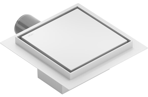Mexen Flat-Q M13 négyzet alakú padlólefolyó 12 x 12 cm, fehér - 1210012