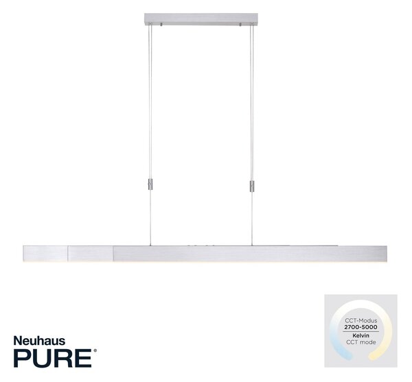 PURE LED lógó világítás Moto, gyémánt, dimmelhető, dimmelhető, Alu / szürke / cink, Nappali / Étkező, fém, Modern