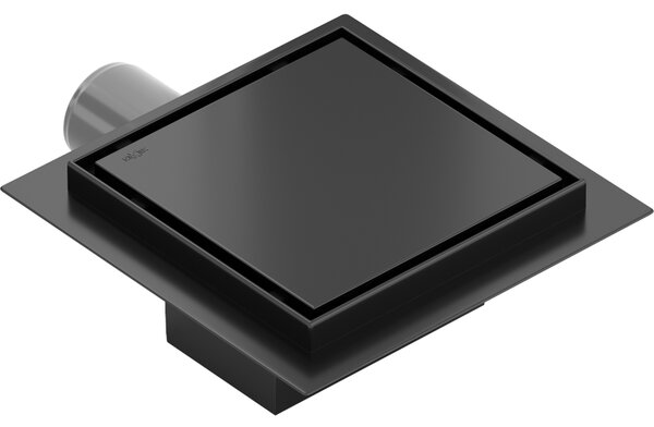 Mexen Flat-Q M13 négyzet alakú padlólefolyó 20 x 20 cm, fekete - 1710020