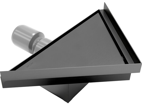 Mexen Flat-T, pontszerű padlóösszefolyó 20 cm, grafit matt, 1E10320