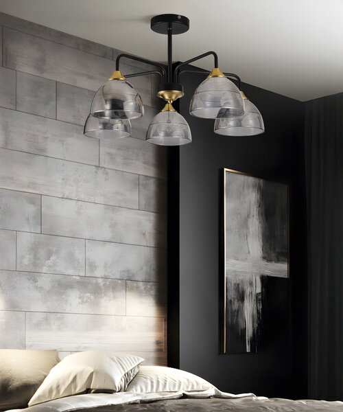 Mennyezeti lámpa G085-5C BLACK GREY