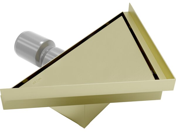Mexen Flat-T, pontszerű padlóösszefolyó 20 cm, matt arany, 1A10320