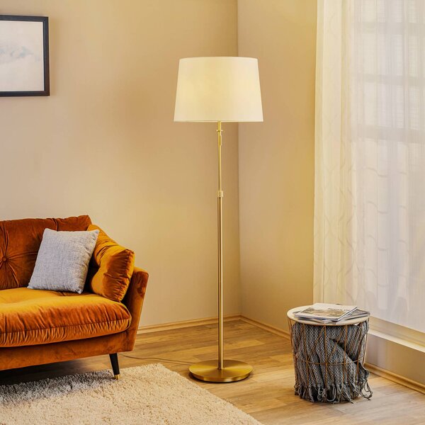 Trio Lighting Állítható magasságú állólámpa Lyon húzókapcsolóval, Sárgaréz / arany, Nappali / Étkező, fém, Modern
