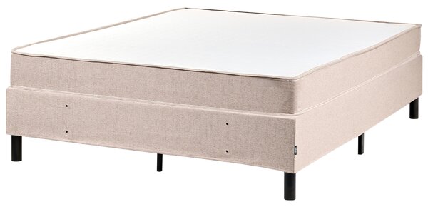 Fejtámla nélküli boxspring ágy COUNTESS 140 x 200 cm Bézs