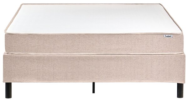 Fejtámla nélküli boxspring ágy COUNTESS 140 x 200 cm Bézs