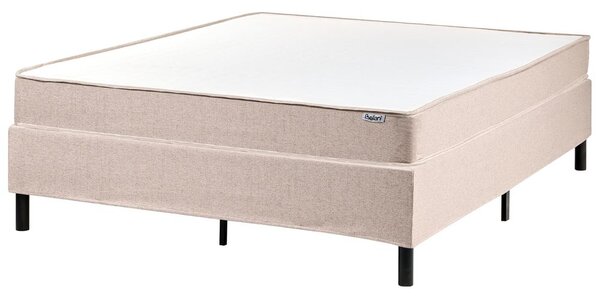 Fejtámla nélküli boxspring ágy COUNTESS 140 x 200 cm Bézs
