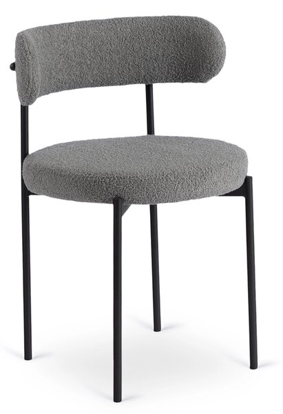 Étkezőszék TULSA szürke bouclé kárpittal (baraner)