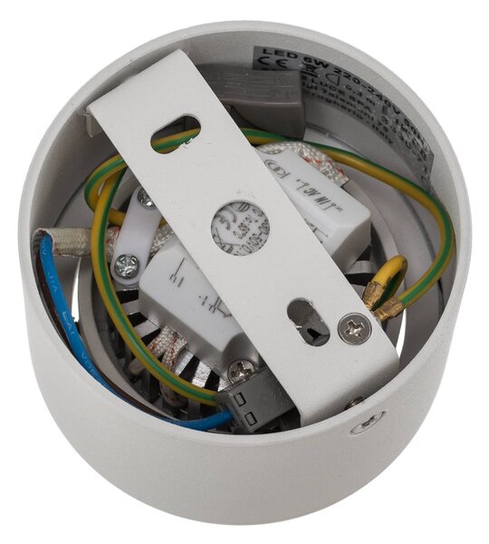 Fabas Luce LED downlight Anzio, forg., fehér, Fehér / opál, Nappali / Étkező, Alumínium, Modern