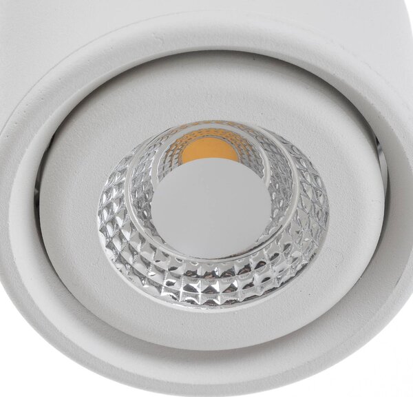 Fabas Luce LED downlight Anzio, forg., fehér, Fehér / opál, Nappali / Étkező, Alumínium, Modern