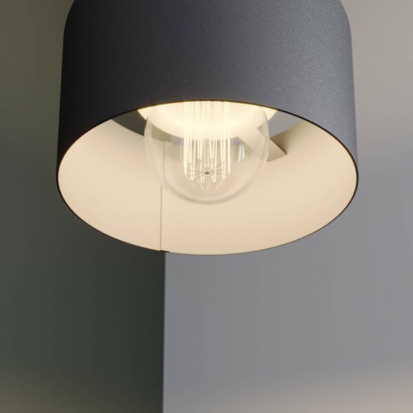 SIGMA Rif fém lógó világítás, fekete, Ø 15 cm, dimmelhető, Fekete, Nappali / Étkező, fém, Modern