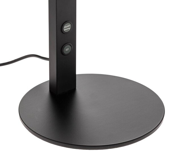 Fabas Luce LED irodai világítás Ideális fényerőszabályozóval, fekete, dimmelhető, Fekete, Dolgozószoba / Iroda, Alumínium, Modern