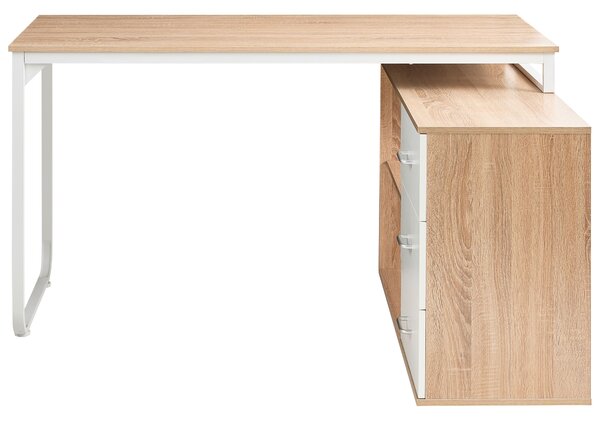 Sarok íróasztal SOGNE Világosbarna 140 cm 100 cm