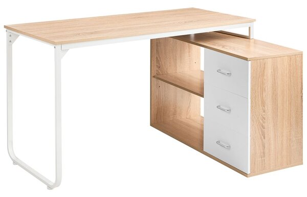 Sarok íróasztal SOGNE Világosbarna 140 cm 100 cm