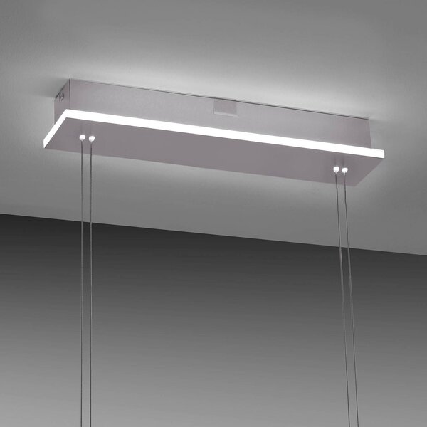 Q-Smart-Home Paul Neuhaus Q-ETIENNE LED függőlámpa, 4 izzós, dimmelhető, Alu / szürke / cink, Nappali / Étkező, fém, Modern