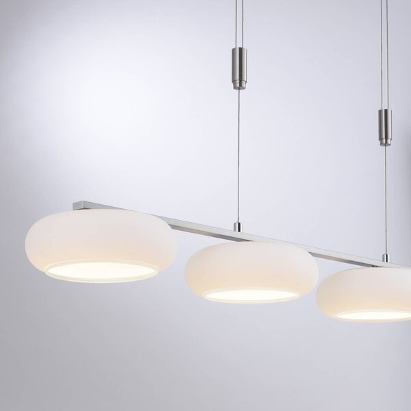 Q-Smart-Home Paul Neuhaus Q-ETIENNE LED függőlámpa, 4 izzós, dimmelhető, Alu / szürke / cink, Nappali / Étkező, fém, Modern