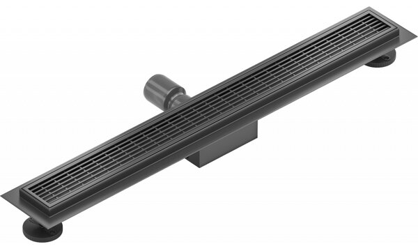 Mexen Flat M33 rozsdamentes acél zuhanyfolyó 50 cm, fekete, 1733050-15