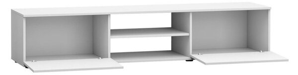 TV-állvány Tornola 101, Közepes sűrűségű farostlemez, Laminált forgácslap, 37x180x43cm, Fényes fekete, Fekete