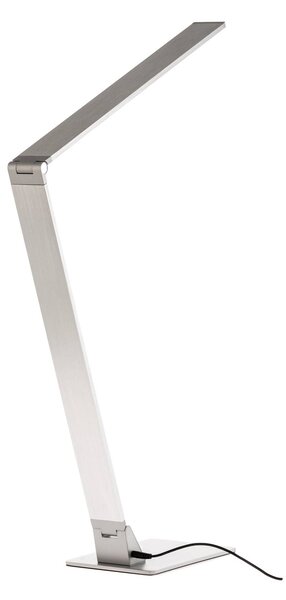 Fabas Luce Lapos LED asztali lámpa Wasp alumíniumból, dimmelhető, Alu / szürke / cink, Dolgozószoba / Iroda, Alumínium, Modern