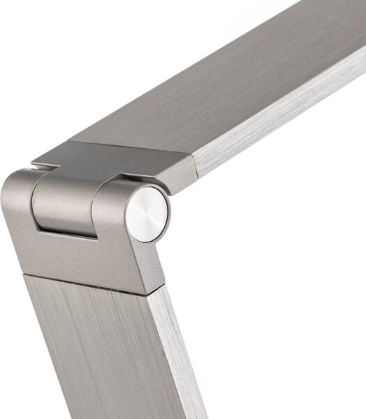Fabas Luce Lapos LED asztali lámpa Wasp alumíniumból, dimmelhető, Alu / szürke / cink, Dolgozószoba / Iroda, Alumínium, Modern