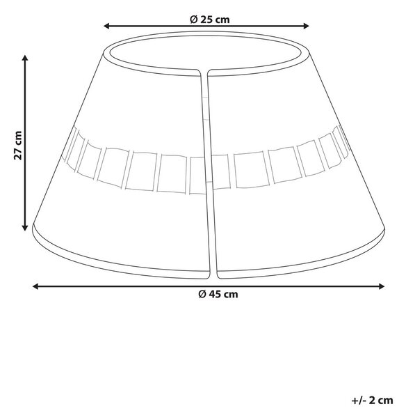 Karácsonyfa alátét MARCHE 45 cm Természetes